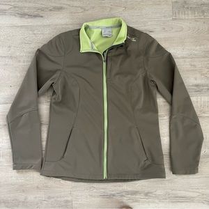 Saucony Green Running Jacket Full Zip Up Womens Size Medium